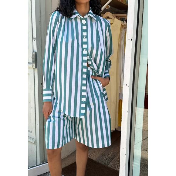 Hunter Bell Miles Stripe Shirt size S small - Picture 2 of 8